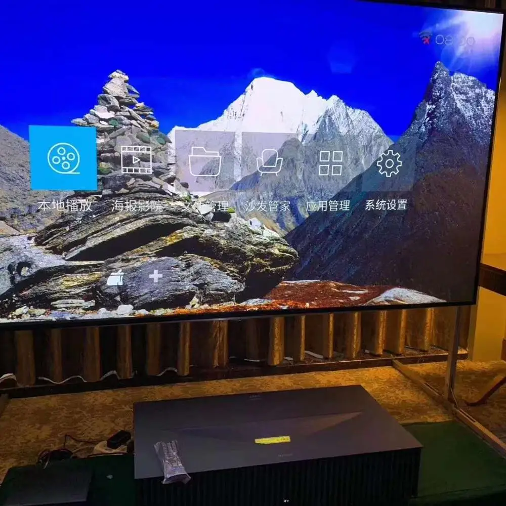 

New type alr pet crystal fixed frame projector screen Ultra Short Throw black diamond alr ust projector screen