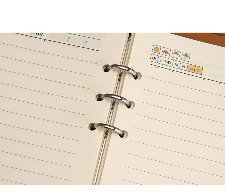 6 Holes Binder Notebook Refilling Inner Papers Stationery Line,Grid