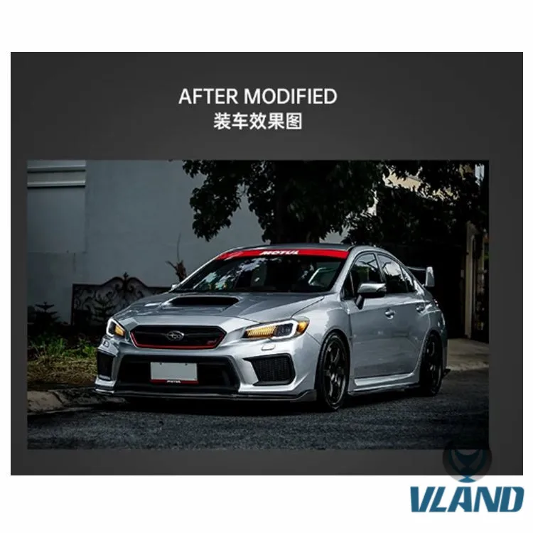 VLAND Manufacturer For Car Head Lamp For WRX LED Headlight 2015 2018 2020 For WRX Head Light Full LED With Moving Turn Signal