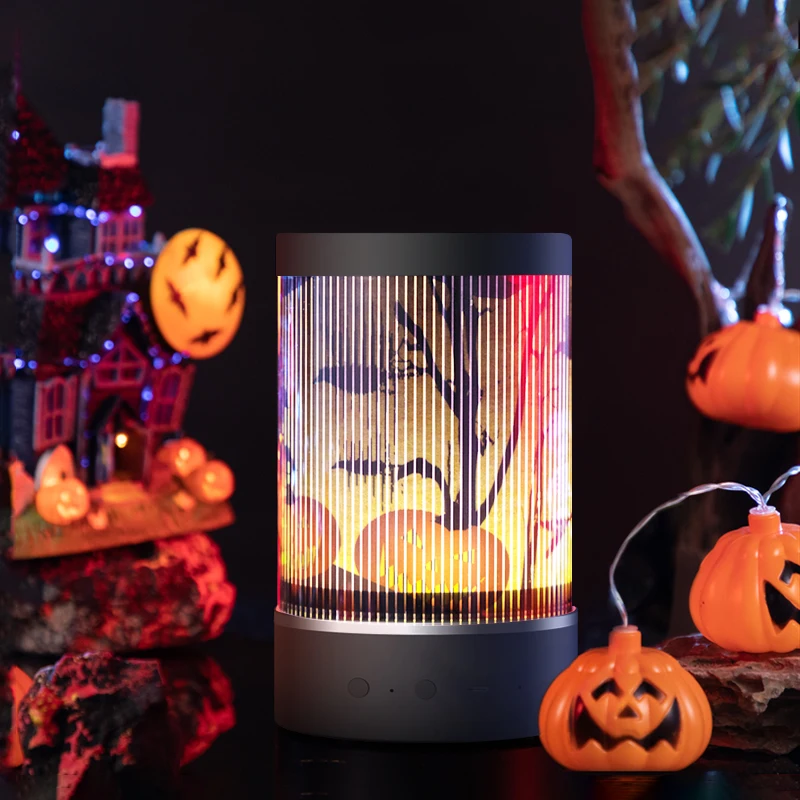 
15-Colors Moving Animated Night Light,Starlight Projection Lamp Moving Christmas Deer, Wolf, Fire-Breathing Dragon Unique Gift 