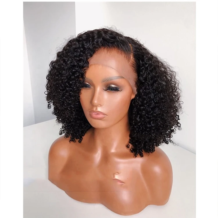

China Cheap Price Top Human kinky curly 360 lace wig pre plucked removal