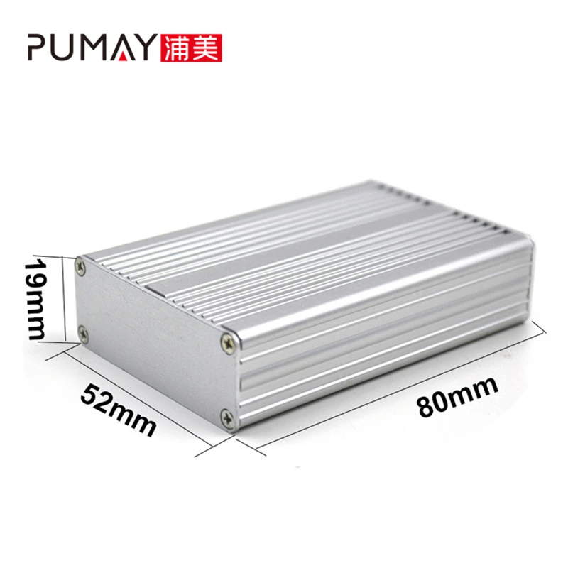 52*19 Aluminum for weather station sealed box or thermostat housing aluminum enclosure pcb box