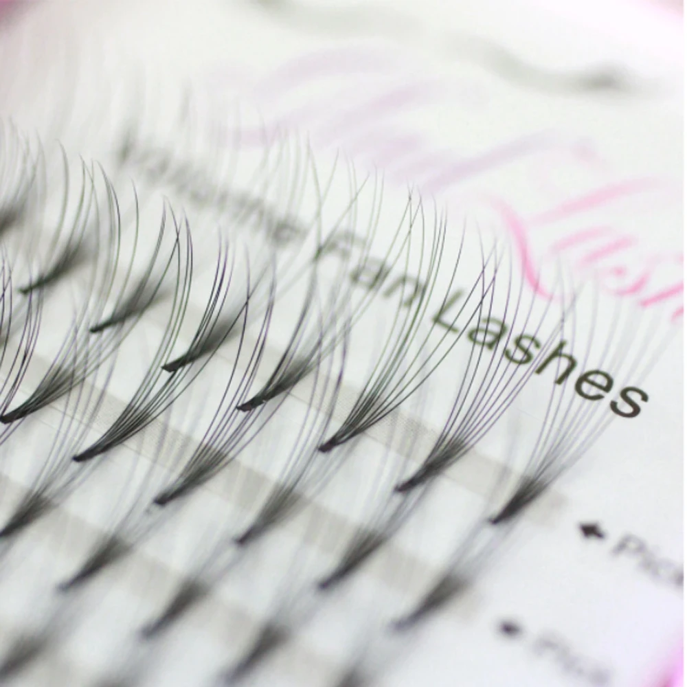 

Natural Long eyelash bulk Premade Volume Fans Short Stem Eyelashes extensions Luxury Black White Box Style Color Pure Package, Natural black