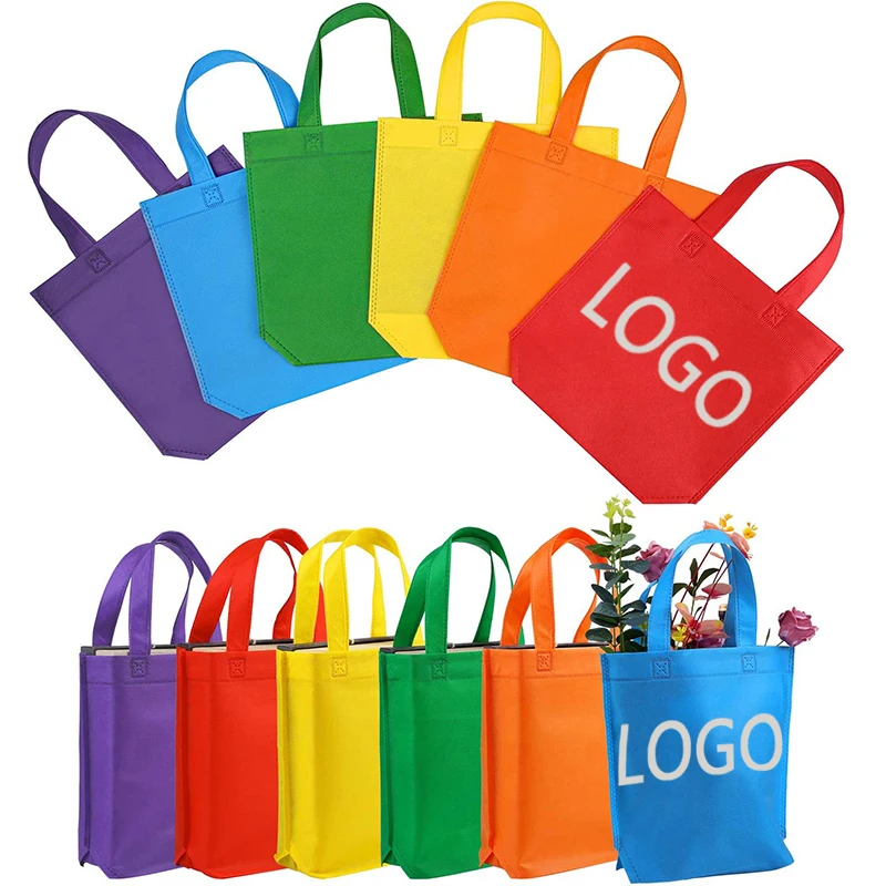 

Private Label Non Woven Tote Bag Wholesale Portable Shopping Bags Reusable Eco Friendly Drawstring Non-woven Custom Logo Ecobags, Blue/red/black/white/green/yellow/customized color