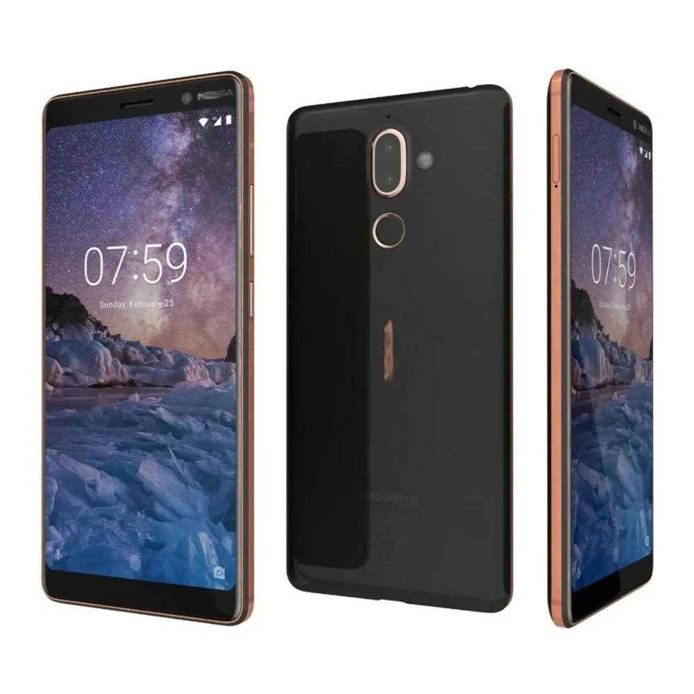 

Mobile Phone For Nokia 7 plus Android Smartphone Full Screen Dual SIM 4G Black 6+64G Senior PhoneNokia 7plus Fashion Phone