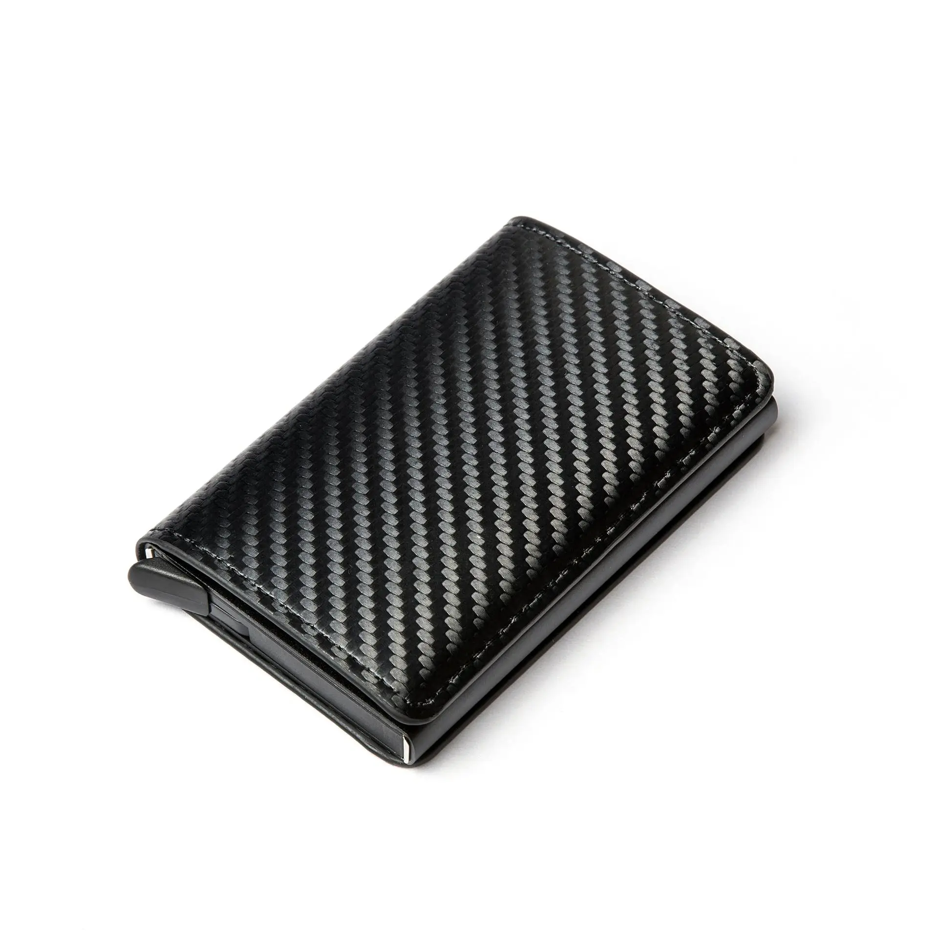 

Factory Direct Supply Custom Logo Mens Minimalist Carbon Fiber Card Wallet