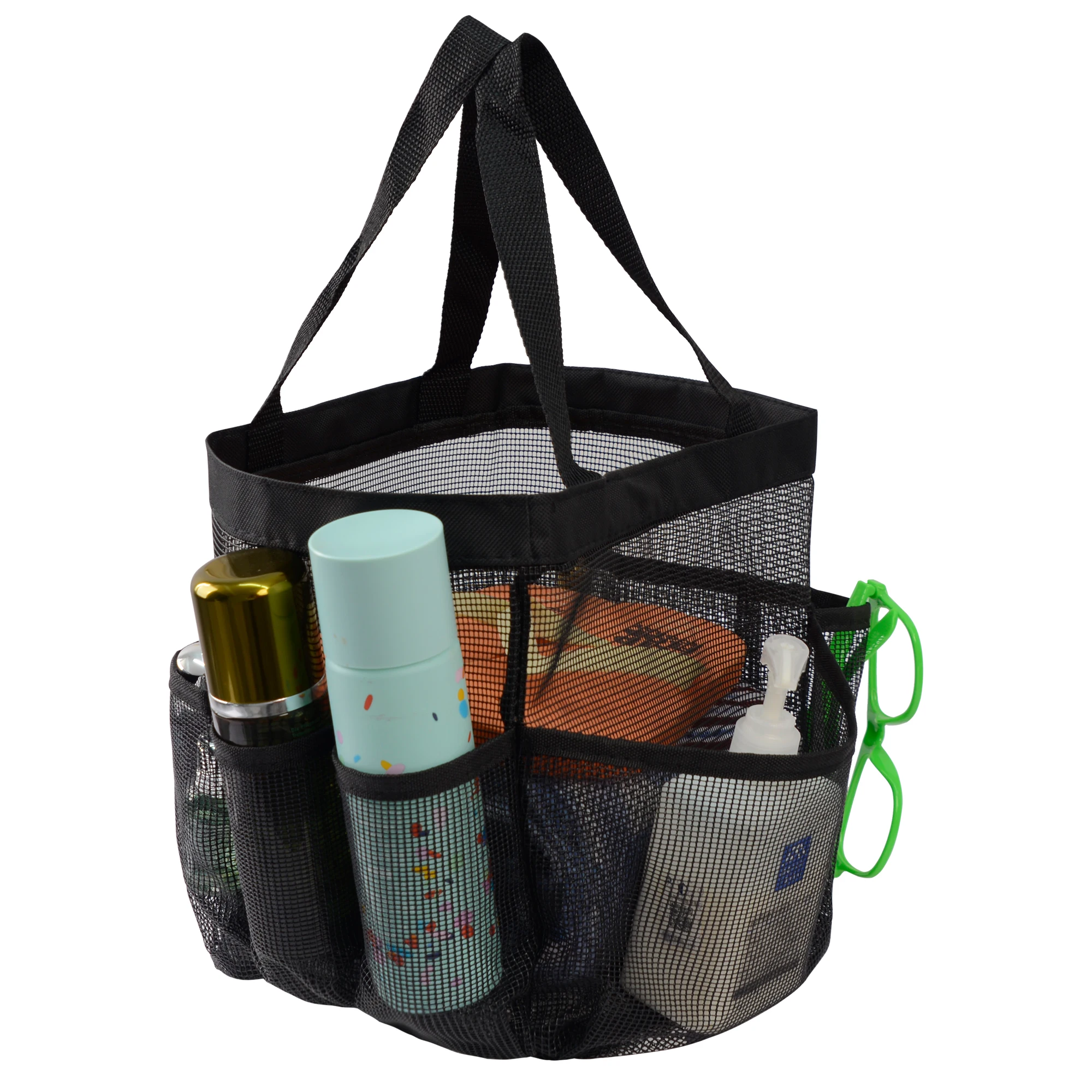 

Wholesale Quick Dry Portable Mesh Shower Caddy Tote Bath Toiletry Organizer Bag with 9 Storage Pockets for College Dorm