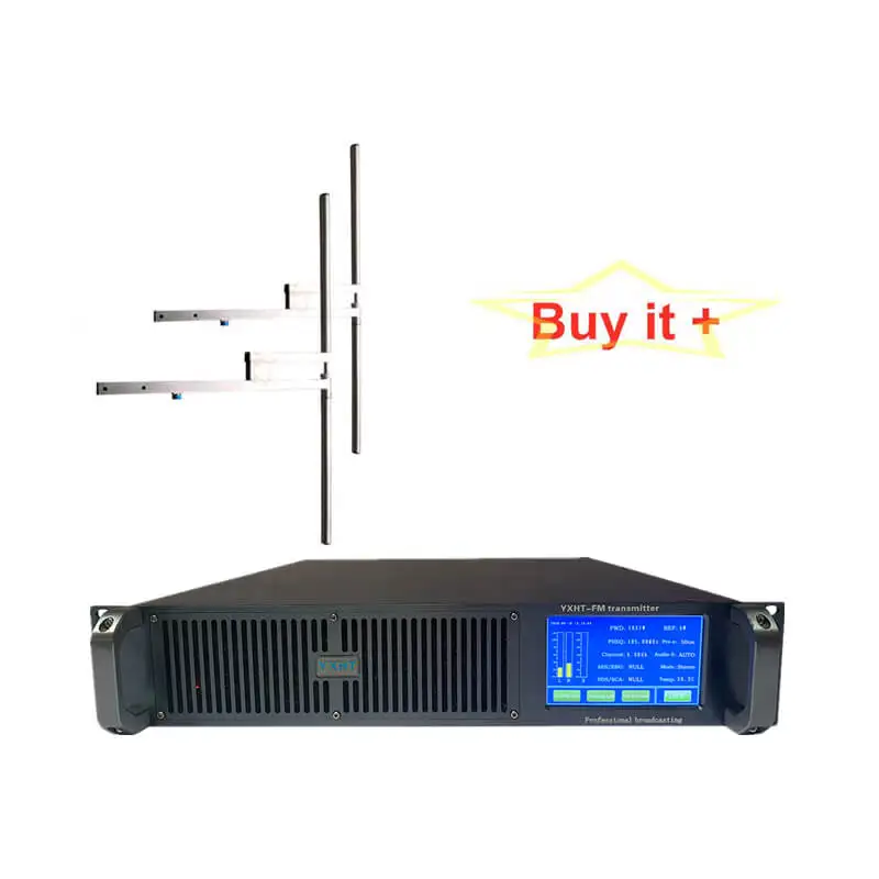 

Digital 1200 watt YXHT-2 Touch Screen 1.2KW FM Transmitter + 2-Bay Antenna 2 Equipments