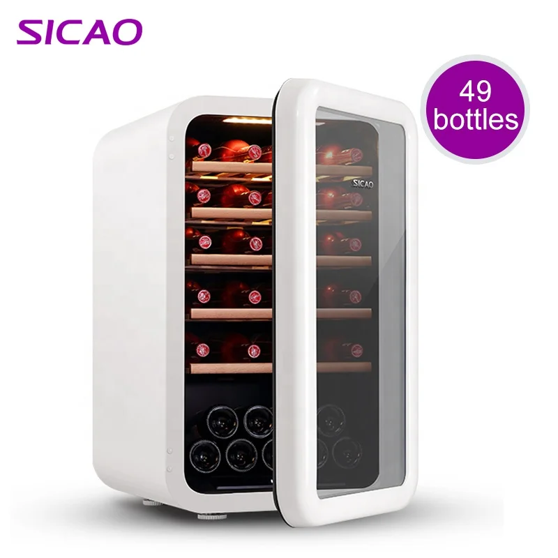 
sicao retro small cellar mini antique cabinet fridge barrel refrigerator glass door wine cooler price 