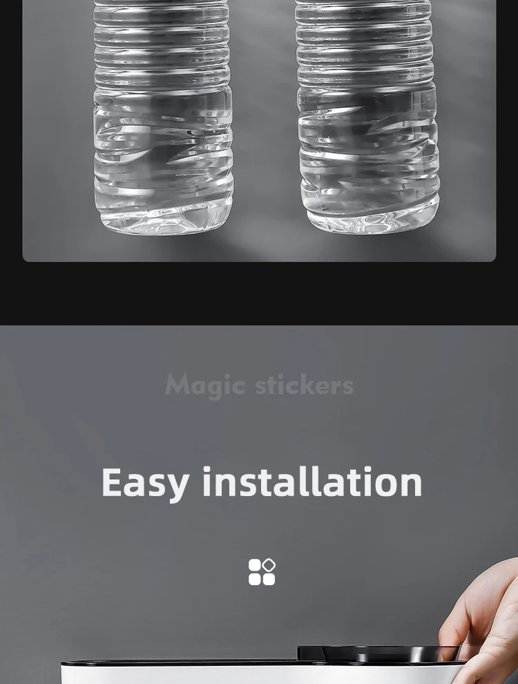 Non-perforated detachable wall toilet brush holder household cleaning set Storage Rack Shelf Holder Wall Mount