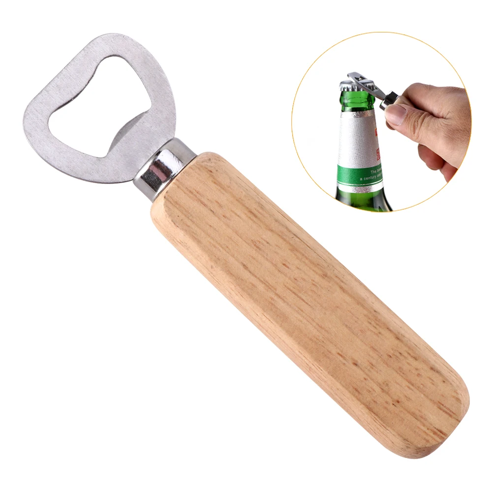 

Hot sale wood bottle opener customized logo beer bottle opener