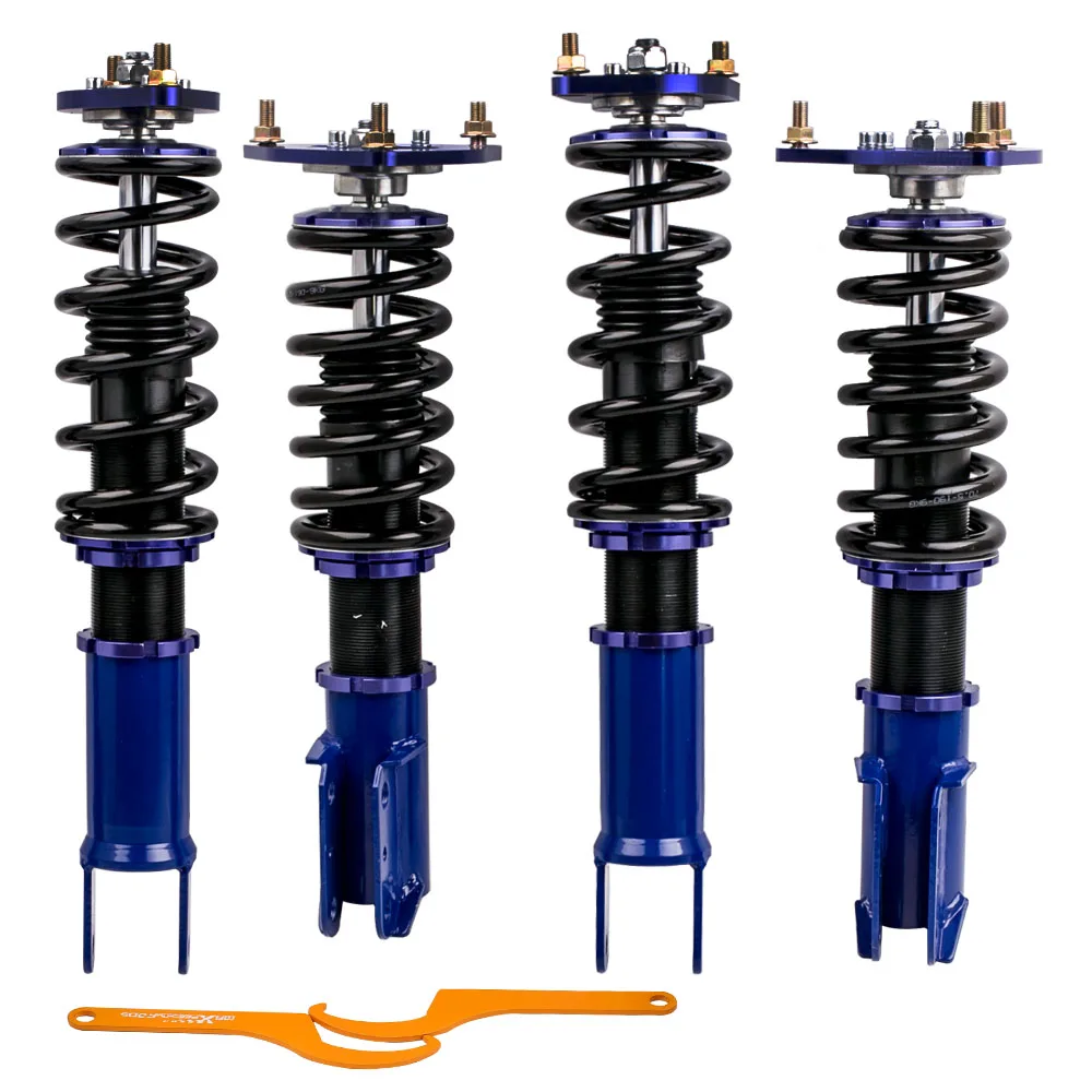

Maxpeedingrods Full Coilover Shocks Kit For Mitsubishi Lancer EVO 7 8 9 CT9A w/ ADJ Camber Plate Front + Rear 2001-2007