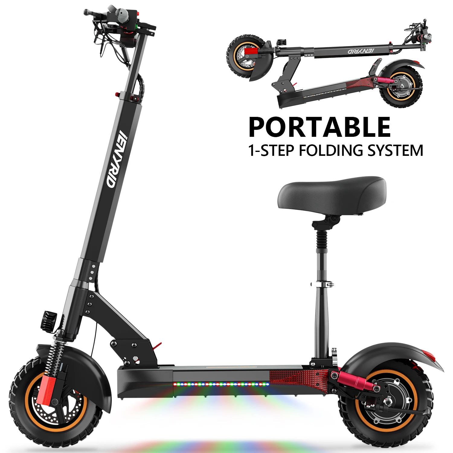 

EU UK USA warehouse dropshiping iENYRID M4 all terrain electric scooter 48V 500w 600w electric scooter with seat for adults