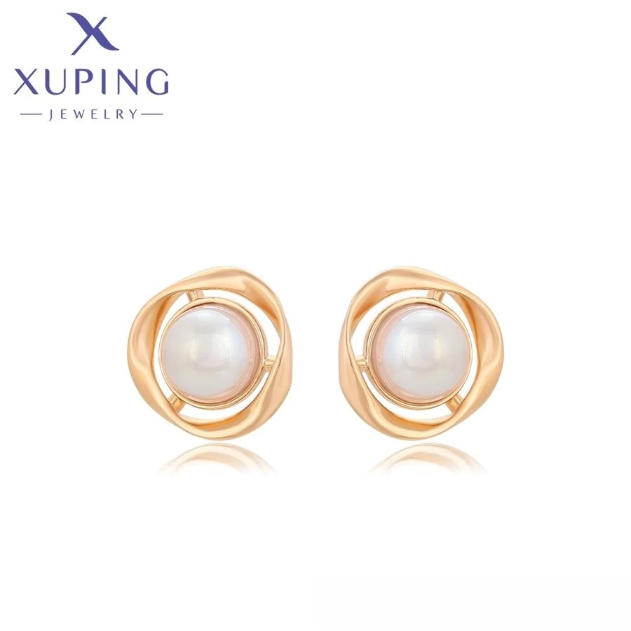 

X000468376 xuping jewelry Hot sale fashion pearl stud earrings 18K gold color charm exquisite women fine jewelry stud earrings