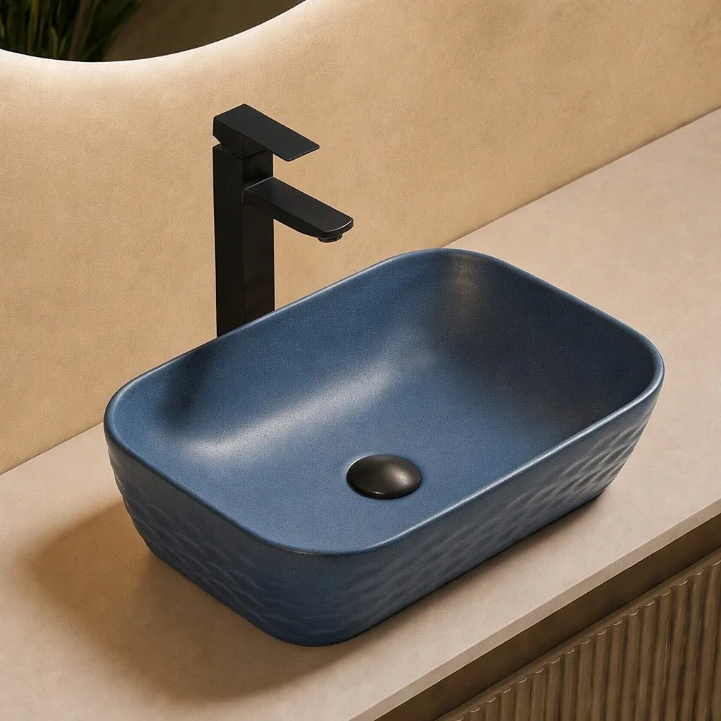 blue-bathroom-sink-bowls-9884-MT-033-rectangular-countertop-vessel-woven-diamond-relief-indigo-blue