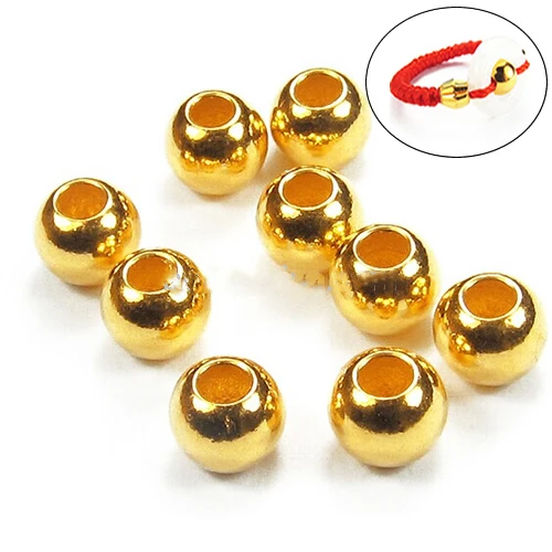 

24K Solid Gold Jewelry Beads Loose Beads for Jewelry Making Supplies 3 mm