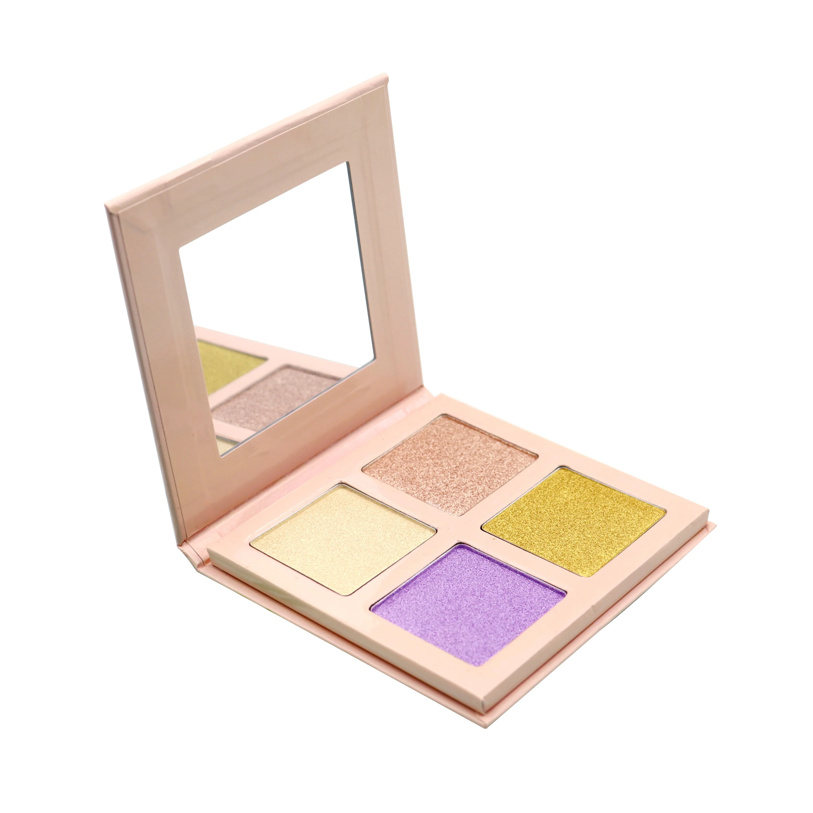 

DIY Makeup Highlighter 4 Color High Pigmented Diamond Highlighter Pressed Powder With Logo, 4 colors