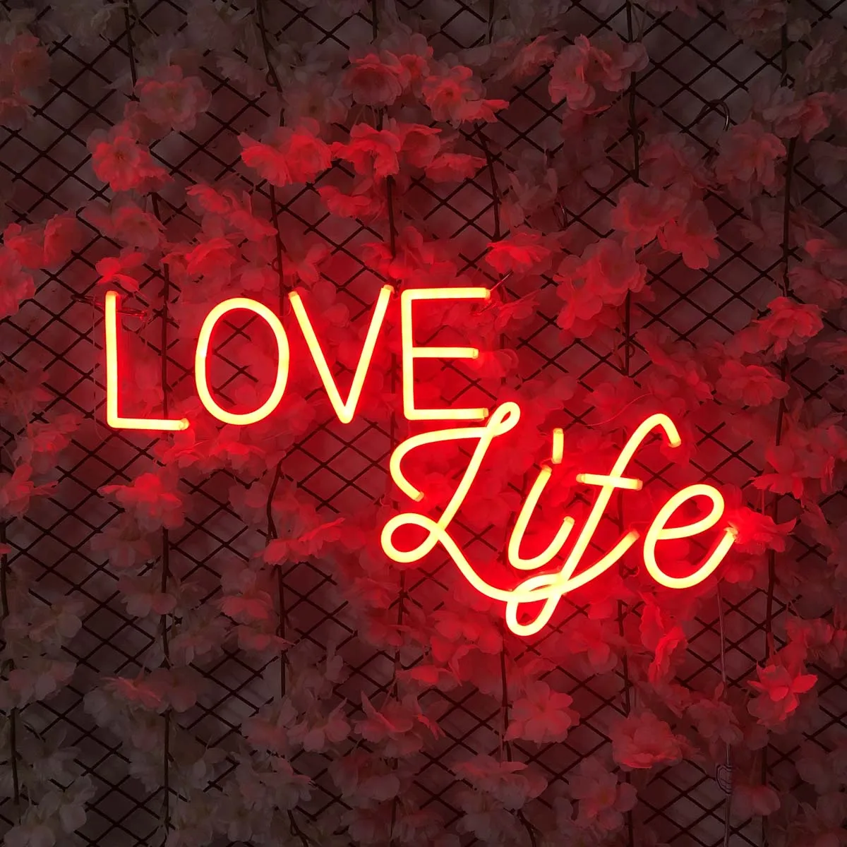 Hot sales Neon sign 'love life' for wedding home kids birthday party Custom Neon Light for store neon light words