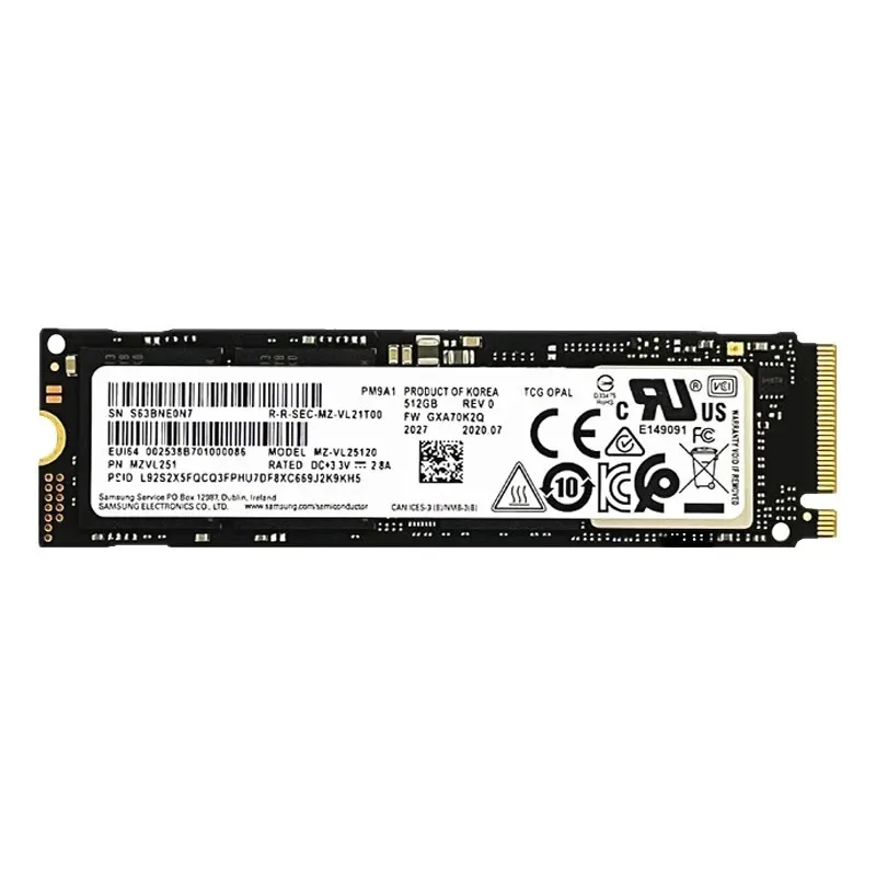 

Original SAMSUNG PM9A1 2280 PCIe4.0 Nvme M.2 SSD 512GB 256GB Hard Drive 1TB Hard Disk 2TB Solid State Drive for laptop PC