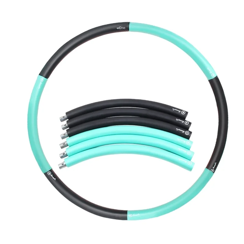 

Stock Equipment Stainless Steel Foam portable elastic exercise tube Detachable smart Hoola Hoops steel Weighted Hoola Ring