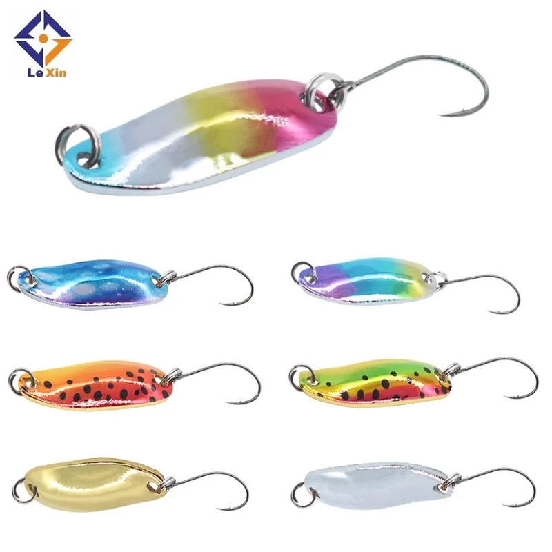 

2.5g Winter Sequins Seawater Pesca Fishing Tackle Fiskaptado Iascaireacht Metal Spoon fish for fishing lure, 6colors