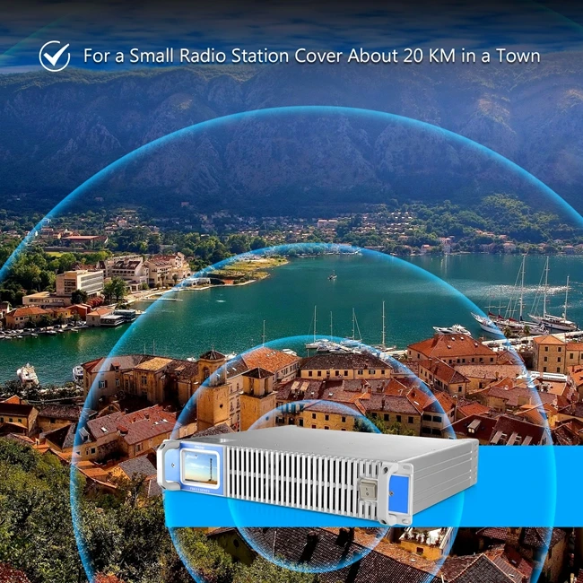 

FMUSER FSN-1500T 1500W FM Transmitter + 2KW Dipole Antenna + 30M Coaxial Cable 40KM Radio Station