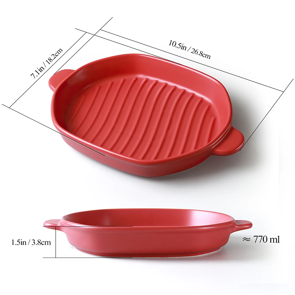 

Custom Ceramic Tray Bakeware Set Roasting Pans Porcelain Plates for Oven