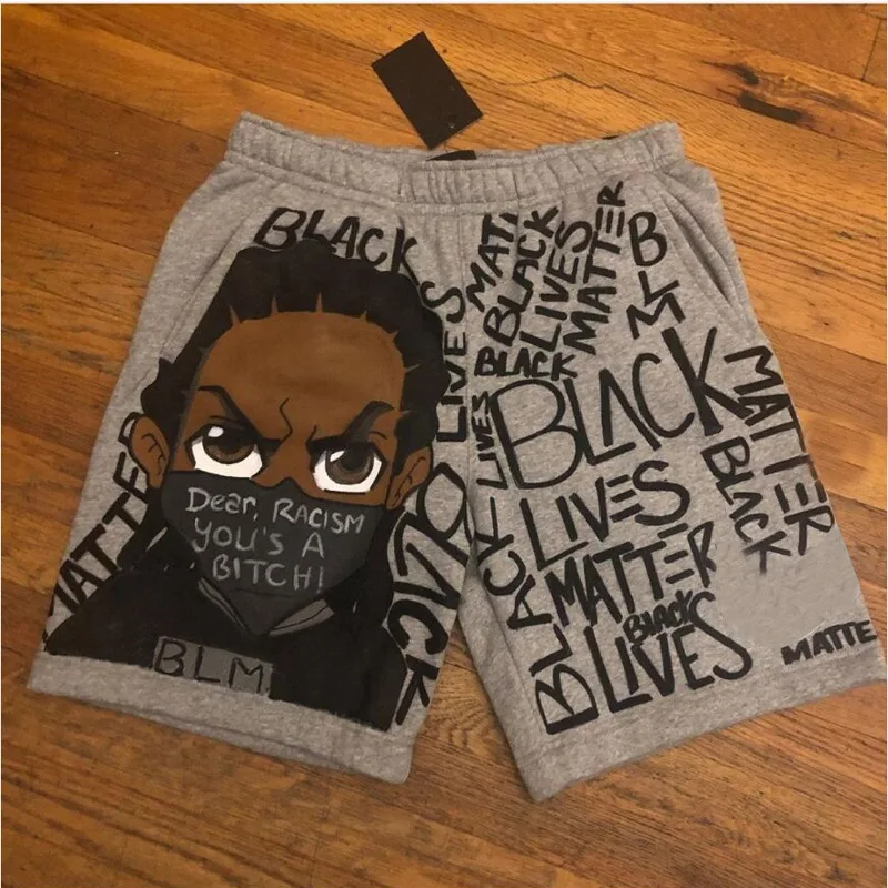 

2021 summer custom cotton shorts designer beach cartoon drawstring shorts pants for men