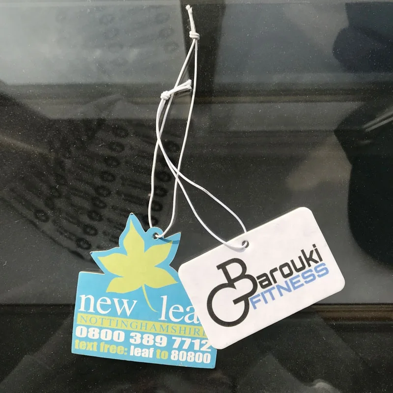 hot selling custom both side logo paper car air freshener /home