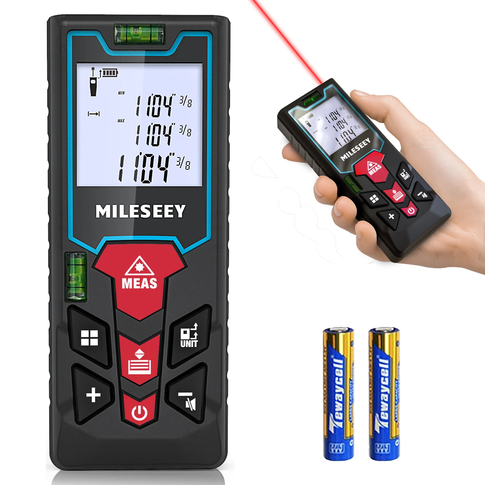 

Mileseey S2H 60M Measurement Tool Handheld Digital Area Volume Measure Laser Distance Meter