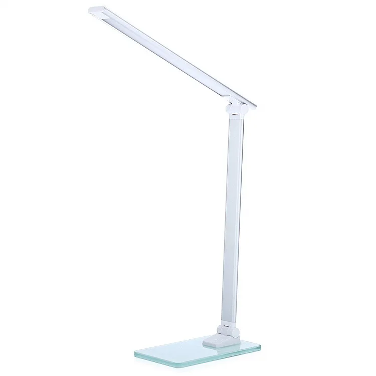 Modern Glass Base Durable Touch Sensor Color Changing Foldable Desk Light With Night Light LED Table Lamps Desk Lamp