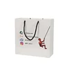 Custom Logo Printed Recyclable Luxury Style Shopping White Paper Bag