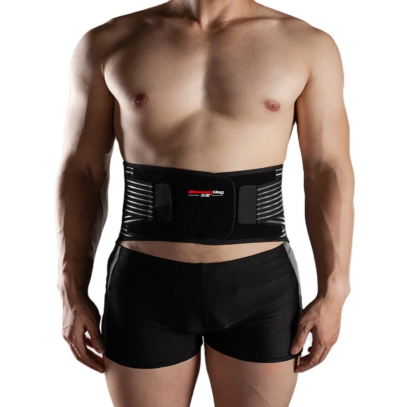 

Working lumbar belt waist support lower back brace for back pain, Black