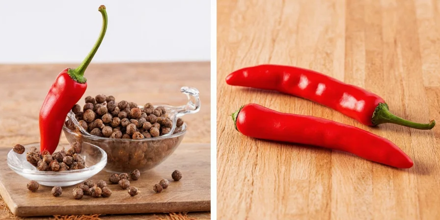 Red peppers on a scale
