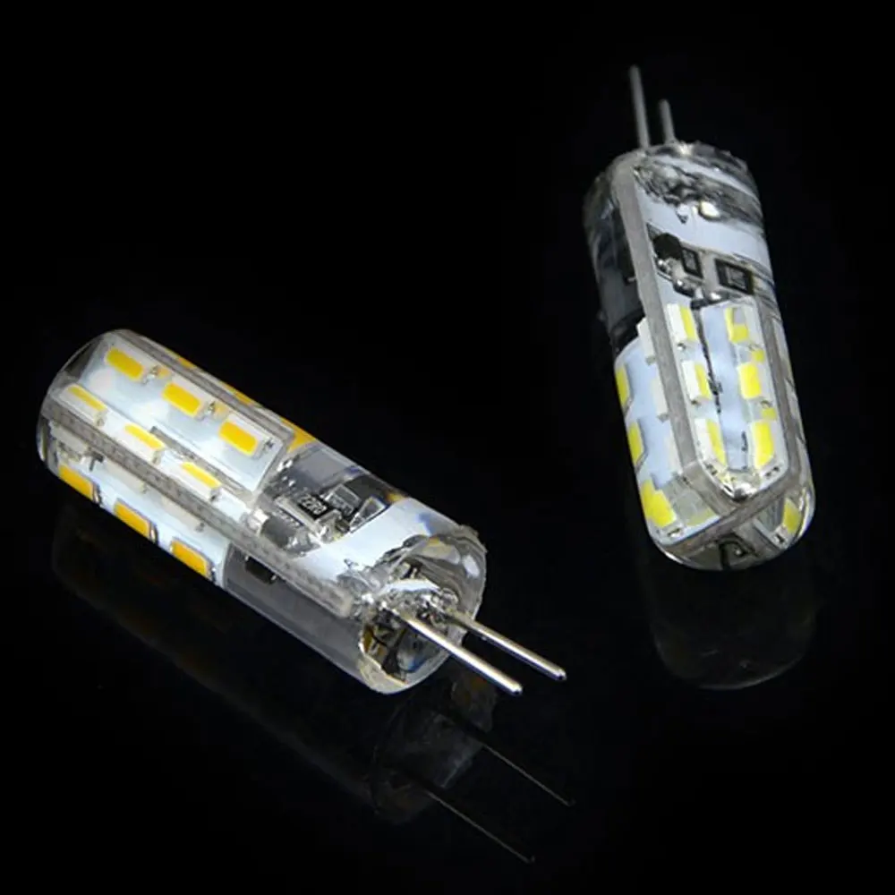 G4 3014 SMD LED Silicone Corn Bulb 3W 24LEDs AC 220V Light Crystal Chandelier Lamp