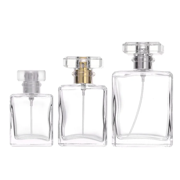 

Square Glass 30ml 50ml 100ml Perfume Bottle for Cosmetic