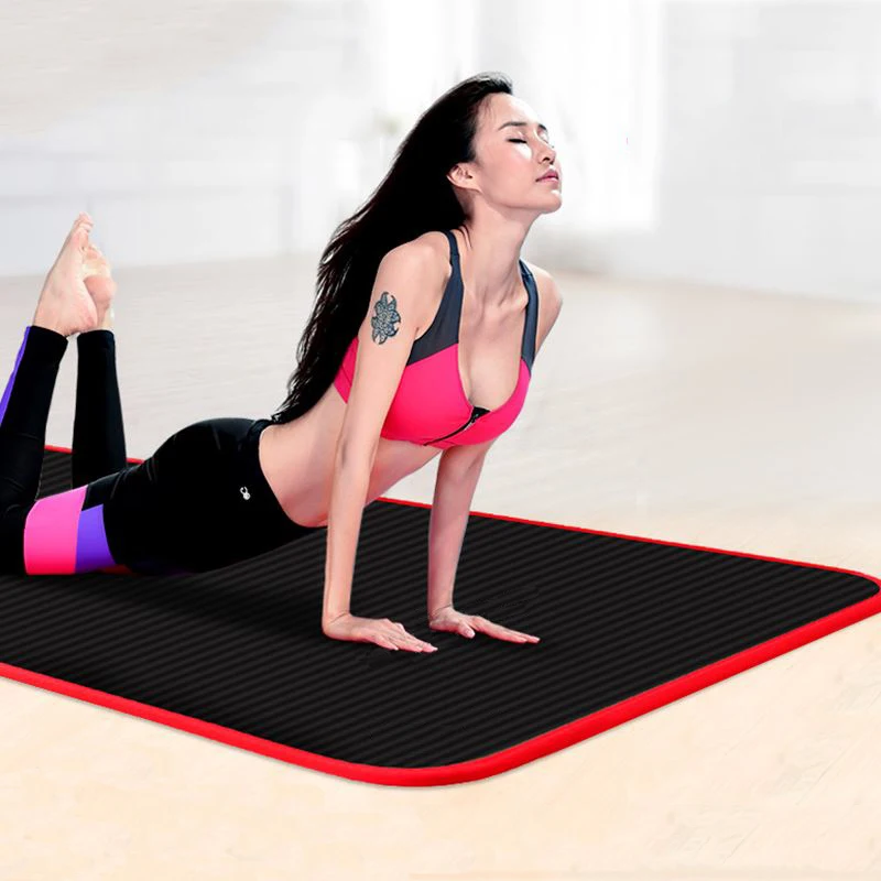 

10MM Thickened Non-slip Tear Resistant NBR Fitness Mats Sports Gym Pilates Pads With Yoga Mat Bag & Bandages