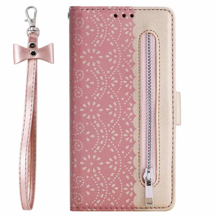

Fashion luxury new bud silk design zipper wallet handbag style pu leather phone flip cover for samsung galaxy j6 plus case