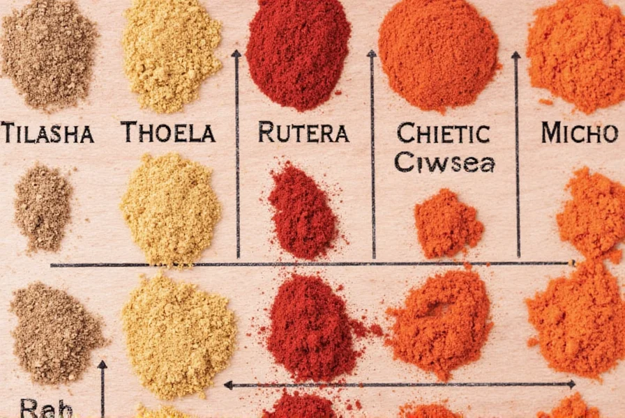 Comparison of chili powders