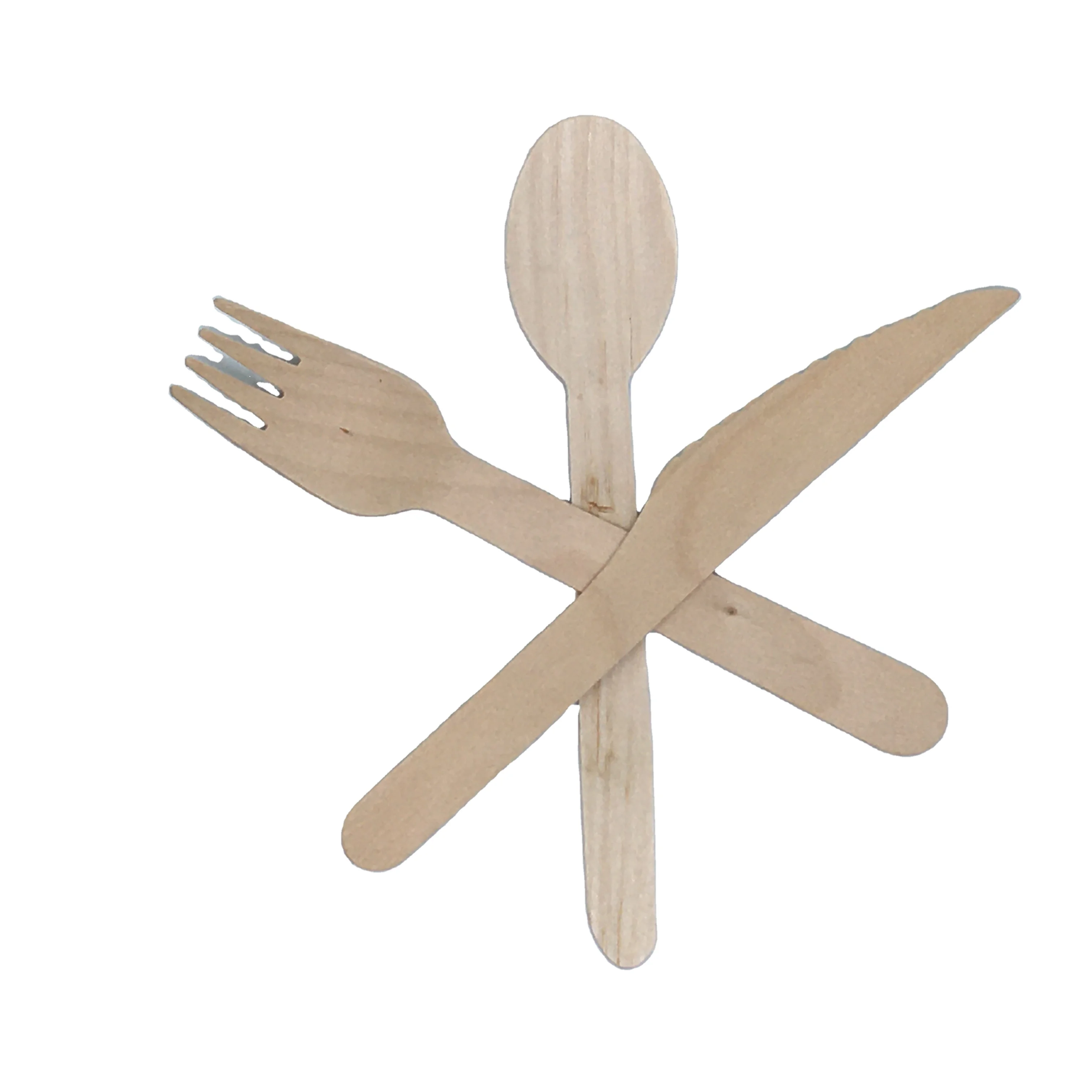 

Wholesale Disposable Bamboo Cutlery Set Disposable Bamboo Disposable Wooden/Bamboo Fork Spoon Knife Cutlery Set, Natural color/colorful as requested