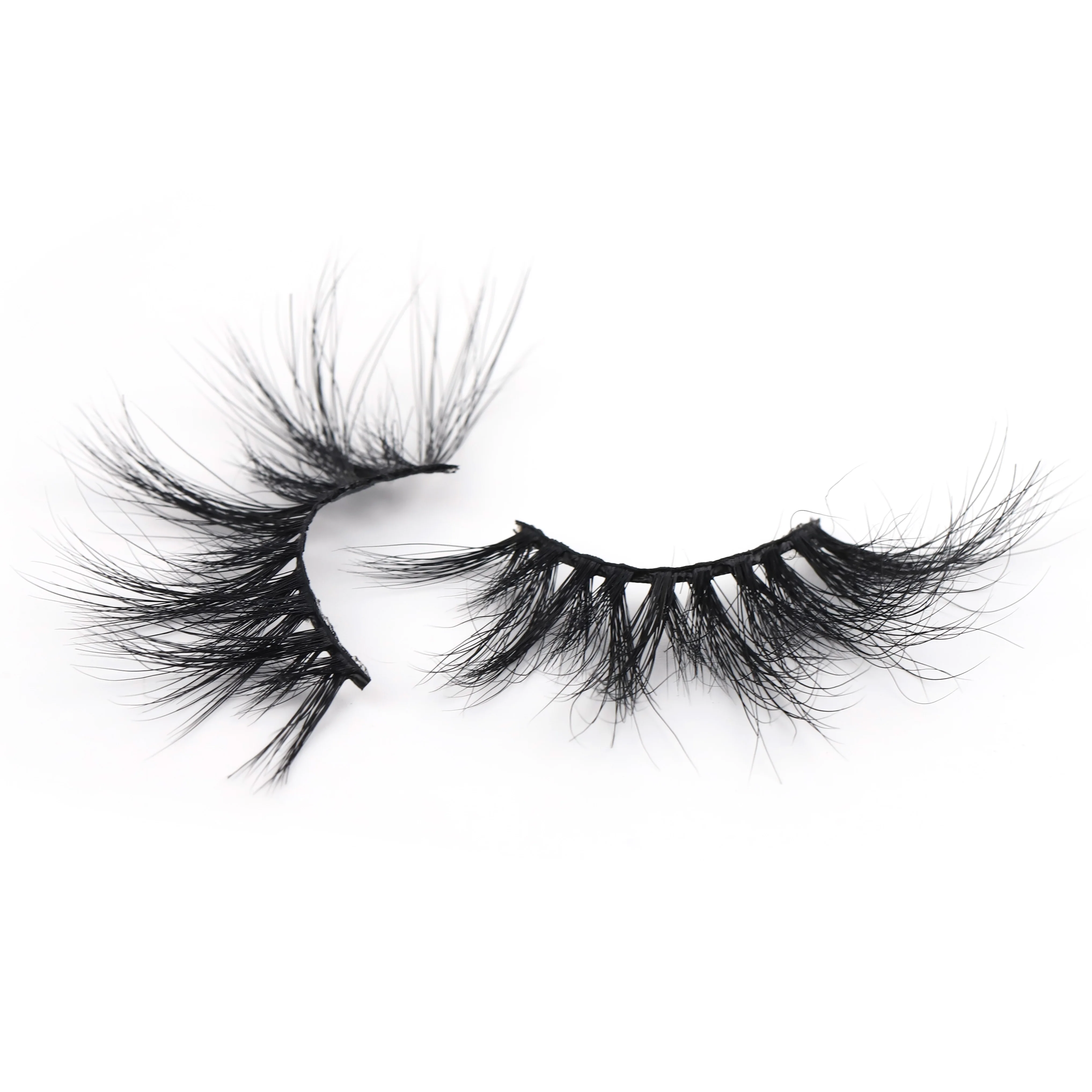 

New design custom package wholesale price 25mm long fluffy mink lashes