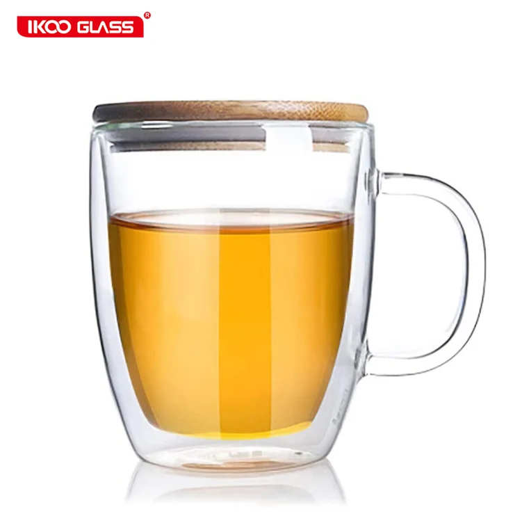 

Clear double wall glass tea cup double wall