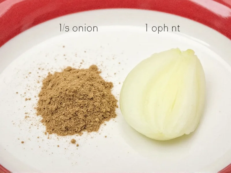 Comparaison visuelle oignon frais vs poudre d'oignon