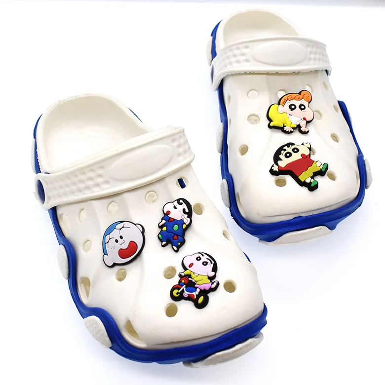 

Customized hot-selling personality cartoon Crayon Shin-chan anime shoes flower children's shoes charm, As picture/custom