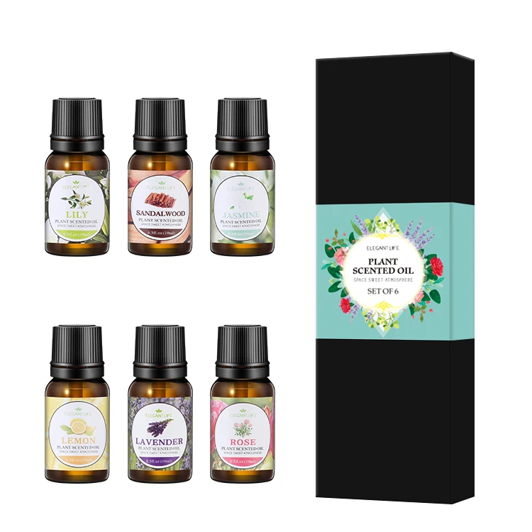 

6/10ml 6-Pack Essential Oil Set Plant Organic Essential Oil