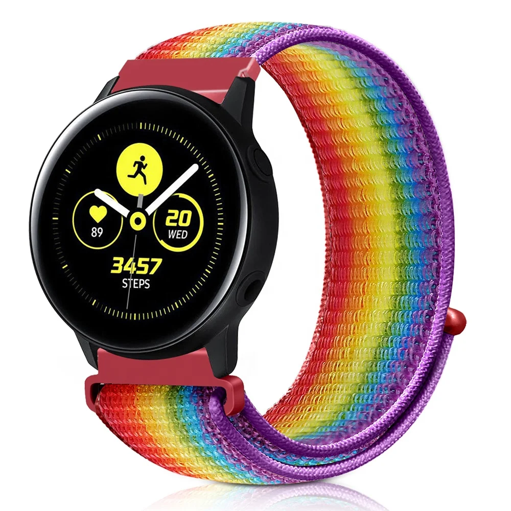 

Hot Sale Newest Designer Sport Strap colorful Style Nylon Watch Band For Luxury Samsung Galaxy Watch For huawei watch 20mm 22mm, Optional