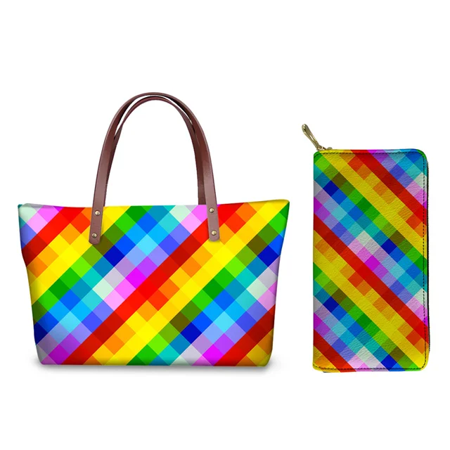 

Wholesale Fashion Design Rainbow Evening Party Bags Oversized Large Capacity Clutches and Purses for girls, Customized color