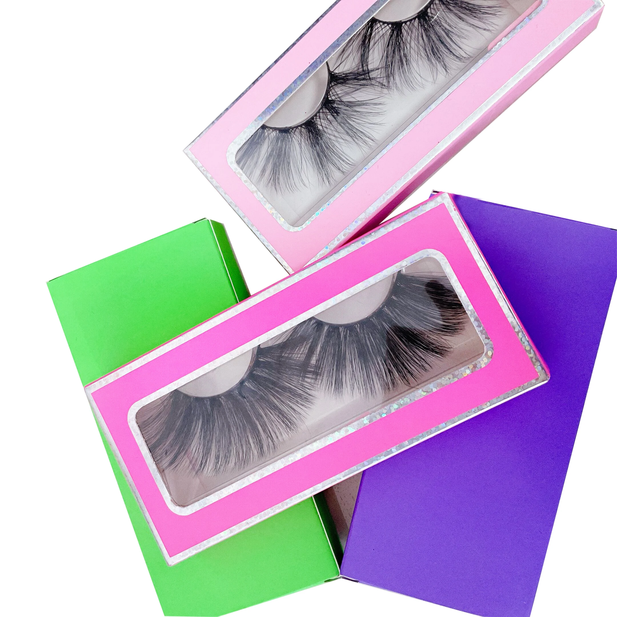 

2021 new arrivals 3d 25mm mink eyelashes vendor customized boxes butterfly, Black