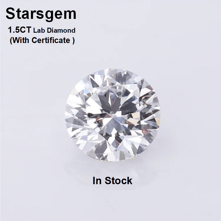 

WuZhou Starsgem F IGI SI2 1.5CT 1.5 CT 1.5 Carat Loose HPHT Diamond