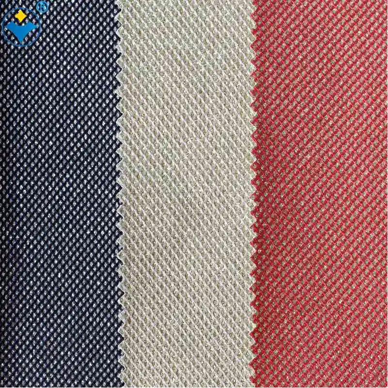 Shoe Making Material Shine Mesh Leather Fabric With Glitter Buy